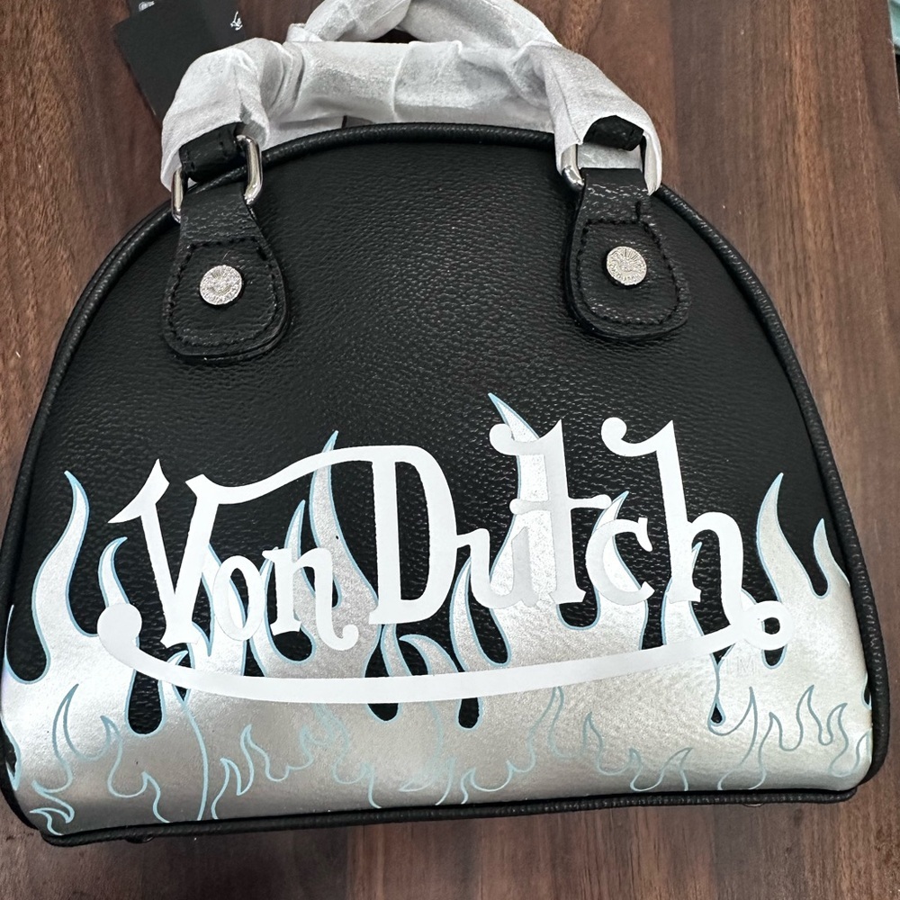 Von Dutch CITY OF ANGELS SILVER BLUE BOWLING BAG NWT - Picture 5 of 5